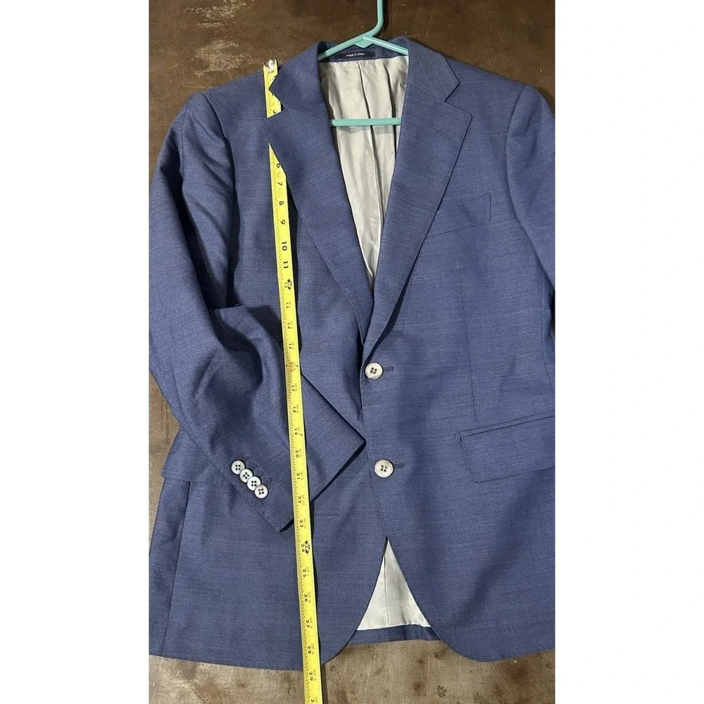 SuitSupply Lazio Blazer Jacket Wool  Mens 38S Slim Blue Vitale Barbaris Canonico